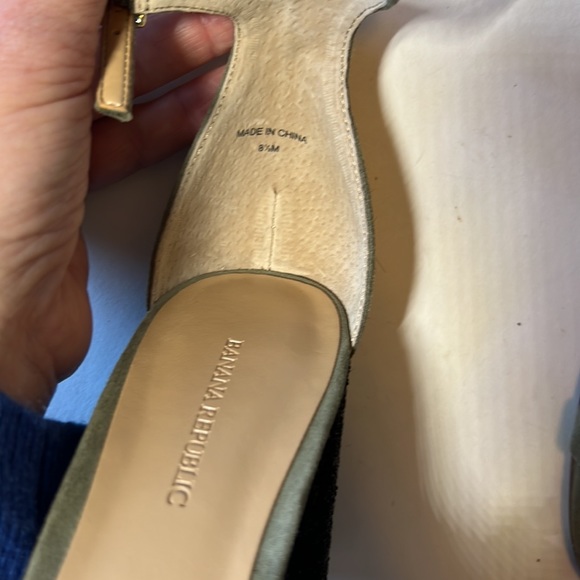 BANANA REPUBLIC Women’s Glitter High Block Heel Sandals Green Size 8.5 - Picture 13 of 15